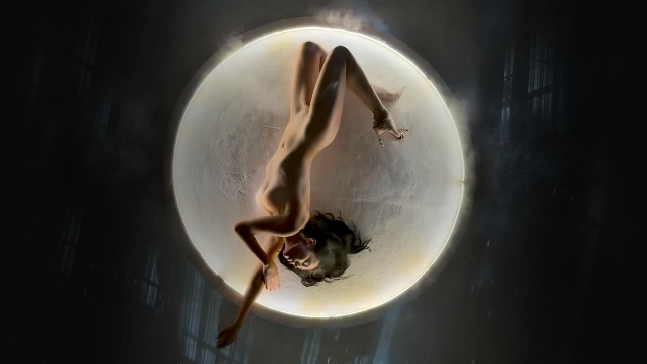 Elouiza framed by a luminous circle in The 9